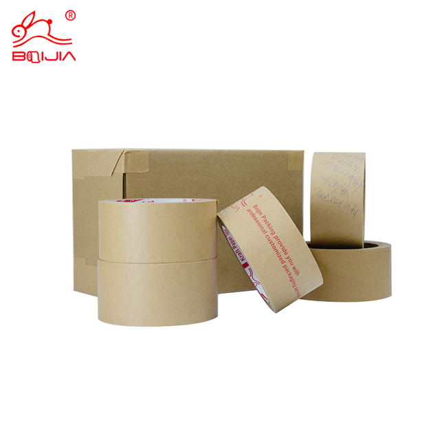 Factory customized ECO-friendly hot melt adhesive non PE writeable clear self adhesive kraft paper tape